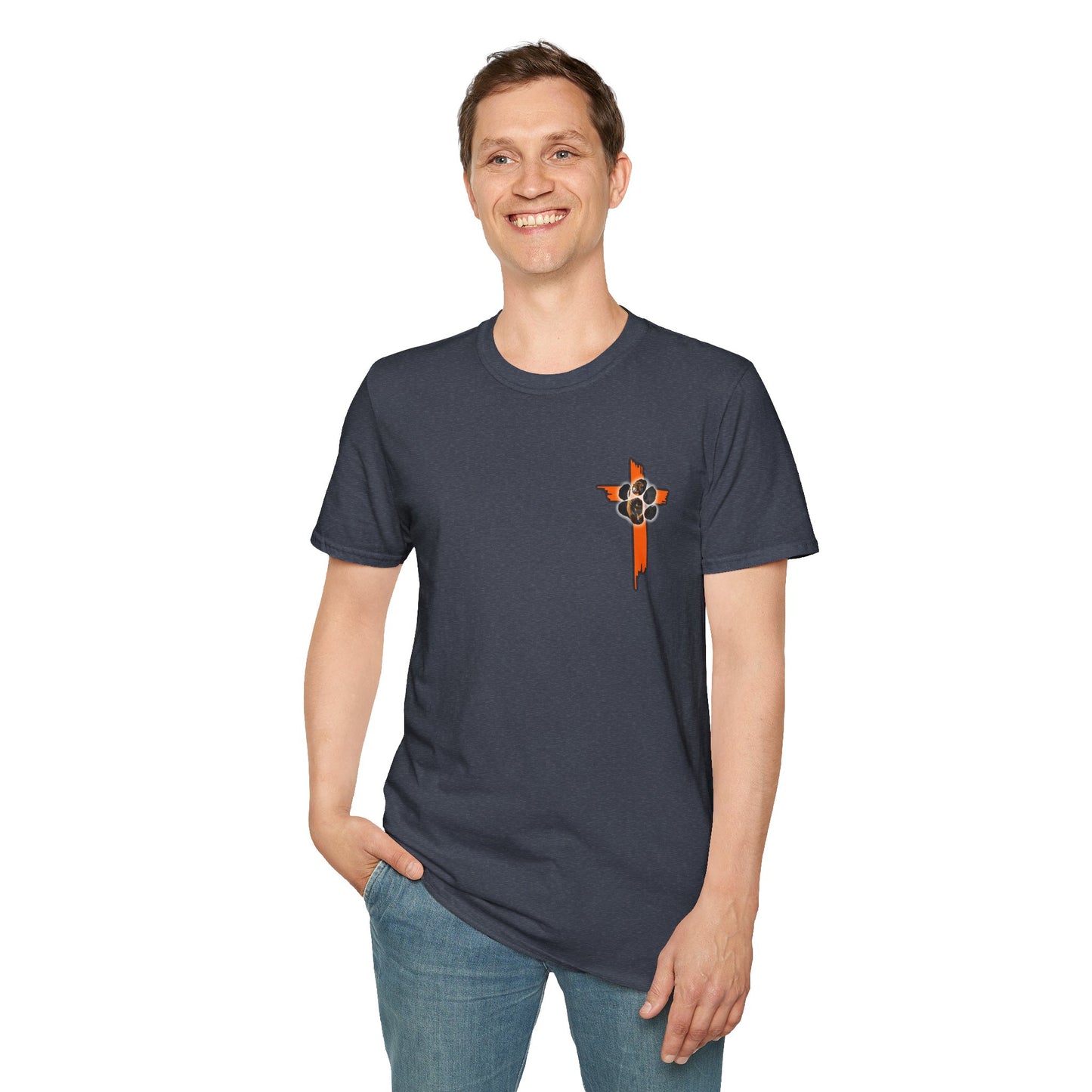 Rosman Tigers Faith & Pride Tee – Cross & Paw Front | Bold Tiger Back Design