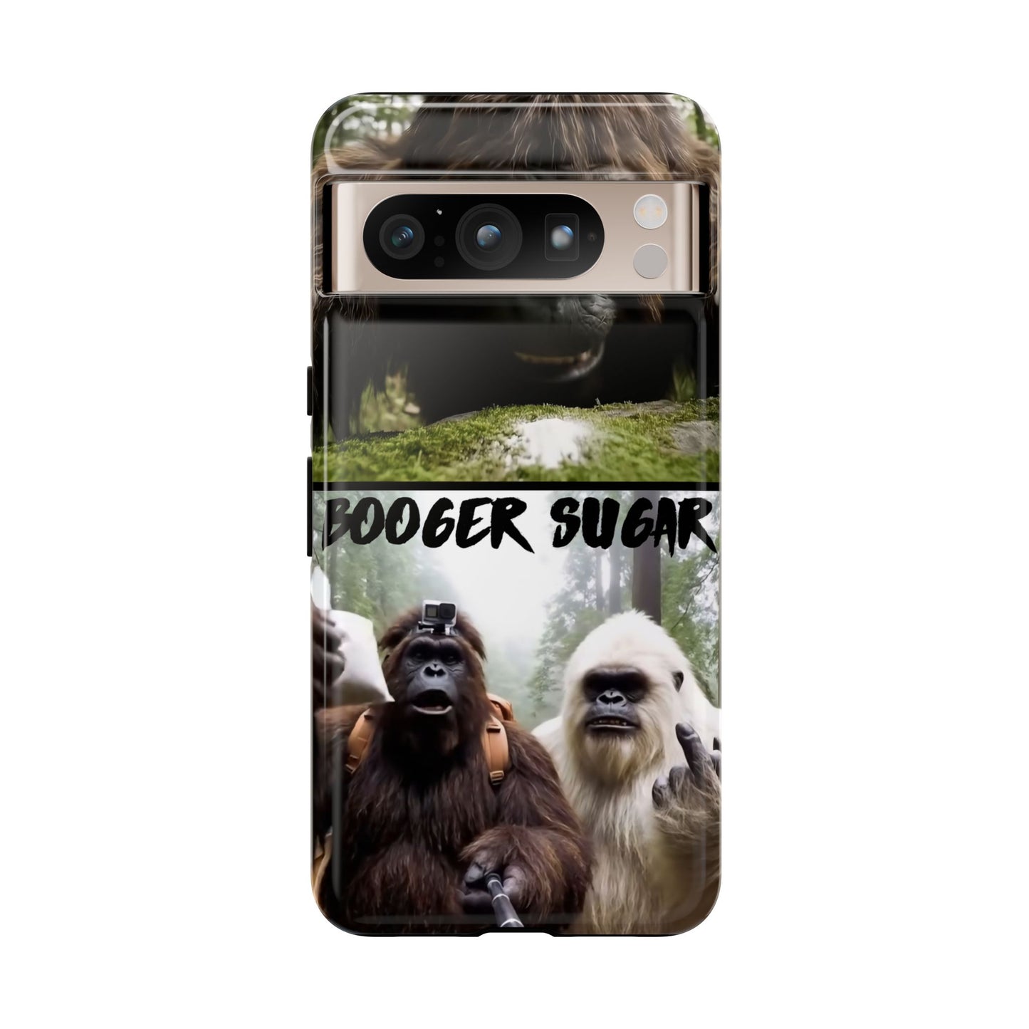 Protect your phone with pure cryptid chaos. Bigfoot and Yeti talkin’ booger sugar in full feral fashion. Weird? Yes. Iconic? Absolutely. 🦶❄️💨 #StayMythical