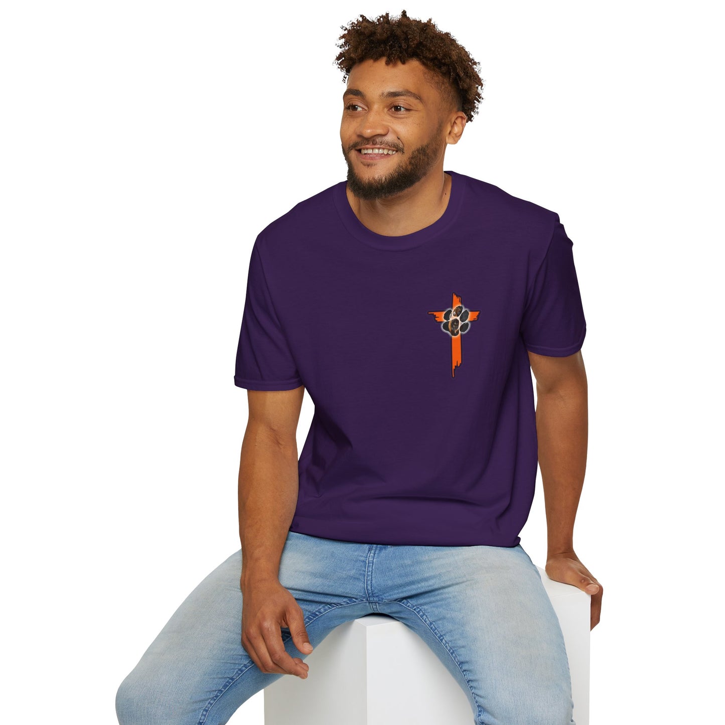 Rosman Tigers Faith & Pride Tee – Cross & Paw Front | Bold Tiger Back Design