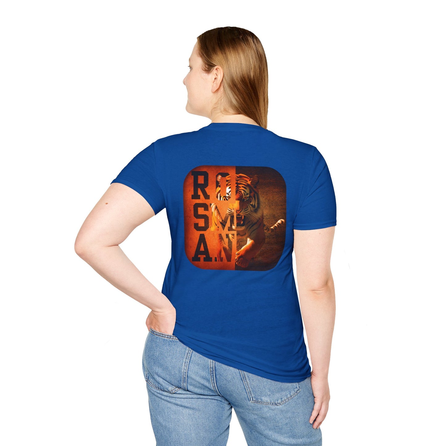 Rosman Tigers Faith & Pride Tee – Cross & Paw Front | Bold Tiger Back Design
