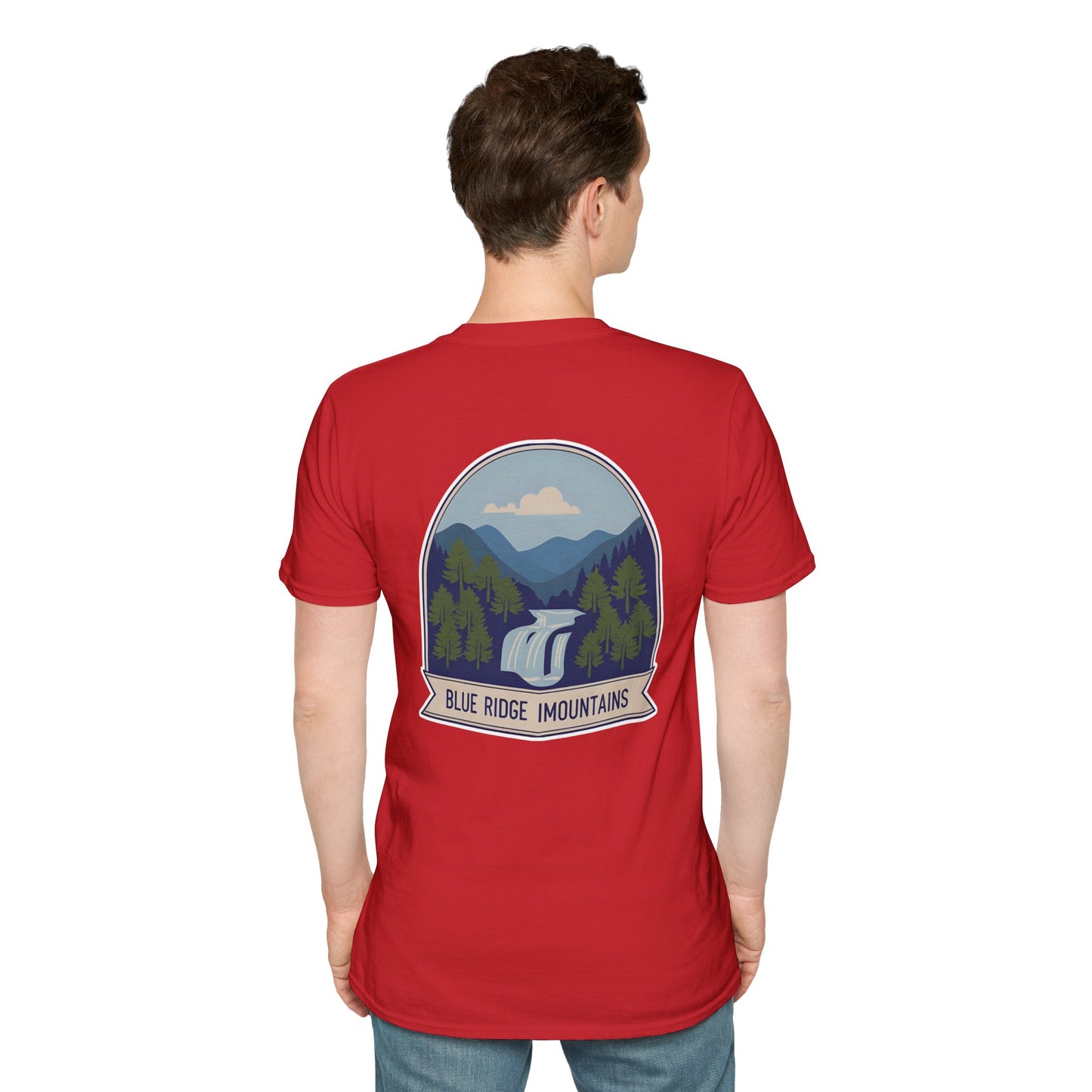Blue Ridge Waterfall Poster Tee | Country Mountain Escape Shirt