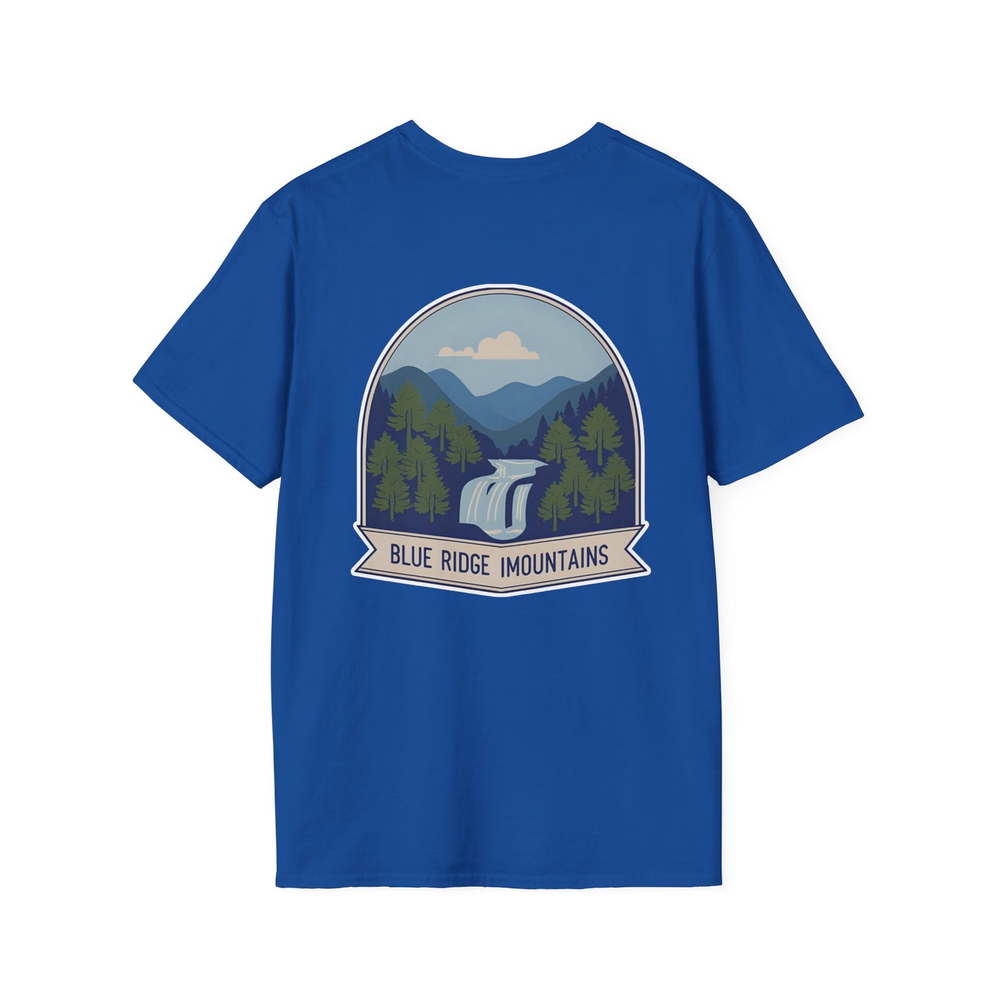 Blue Ridge Waterfall Poster Tee | Country Mountain Escape Shirt
