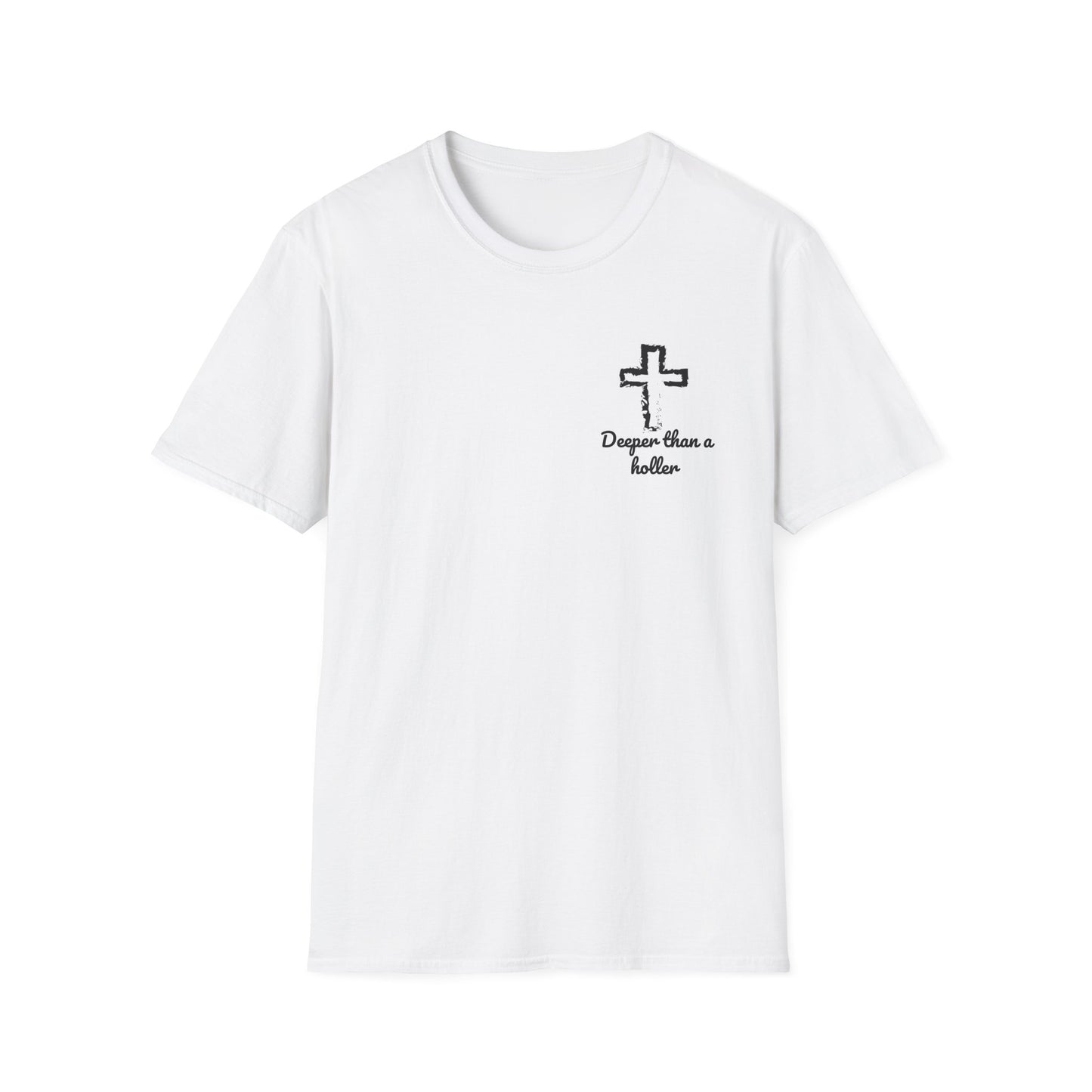 God’s Grace Runs Deeper Than Any Holler Christian Country Shirt – Faith Shirt with Mountain & Cross Back Design