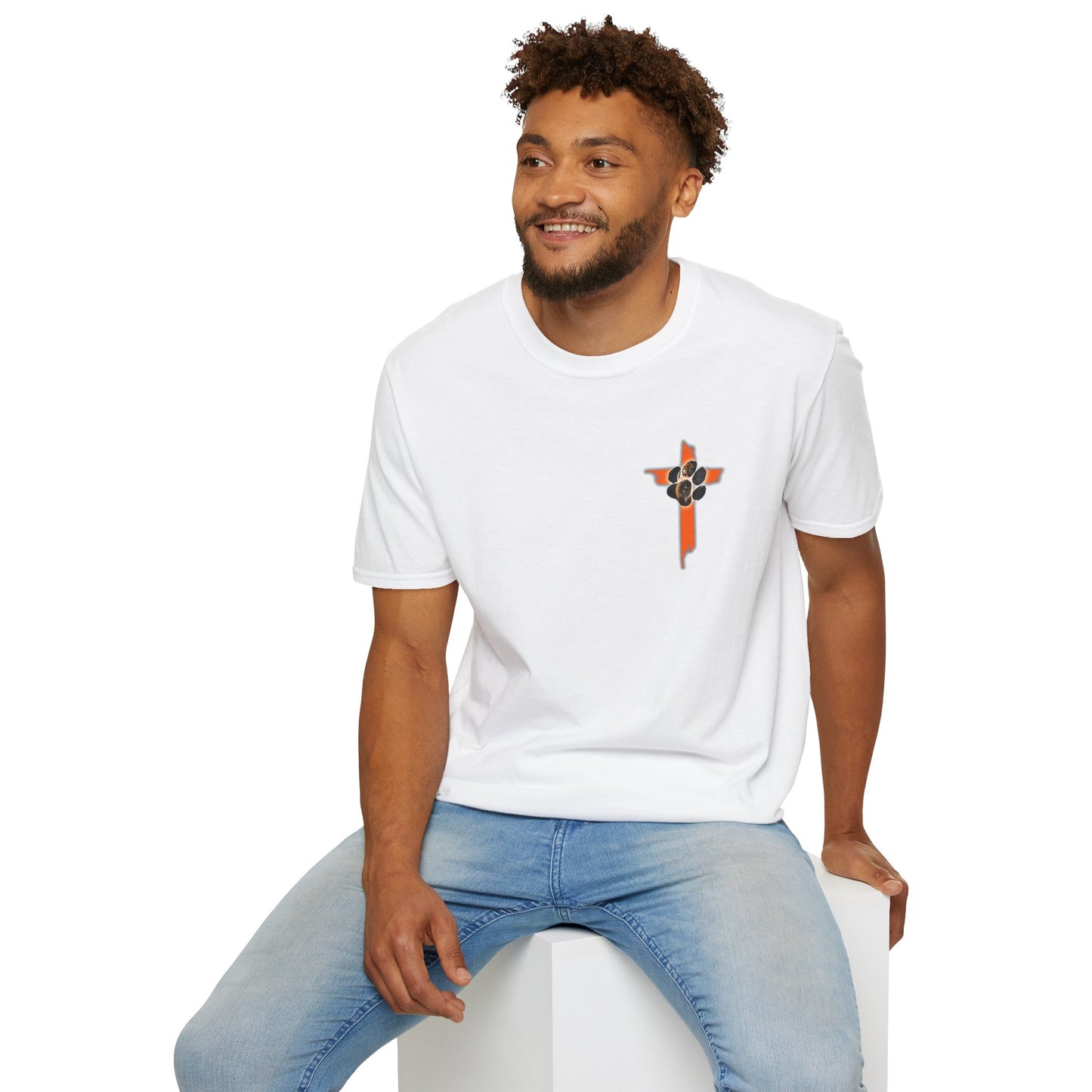 Rosman Tigers Faith & Pride Tee – Cross & Paw Front | Bold Tiger Back Design