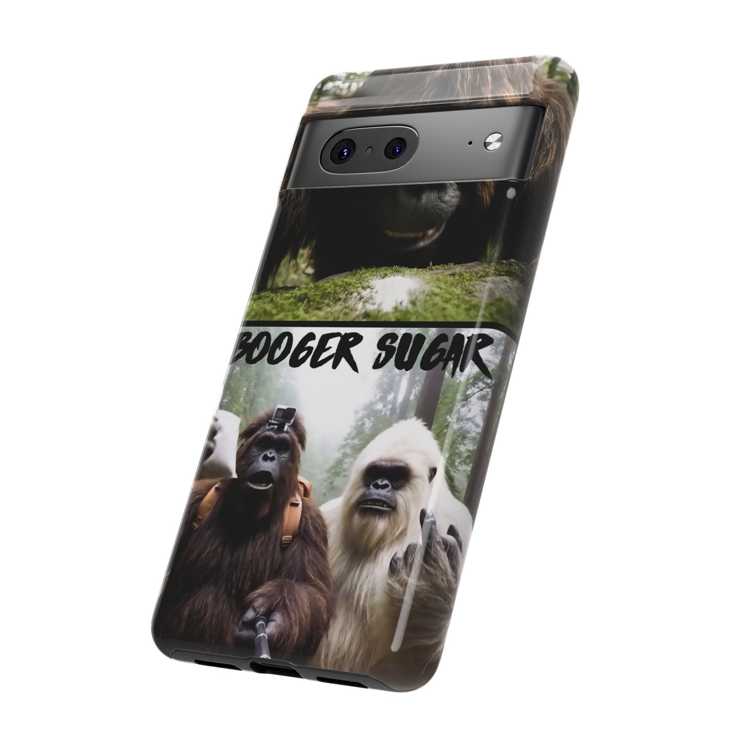Protect your phone with pure cryptid chaos. Bigfoot and Yeti talkin’ booger sugar in full feral fashion. Weird? Yes. Iconic? Absolutely. 🦶❄️💨 #StayMythical
