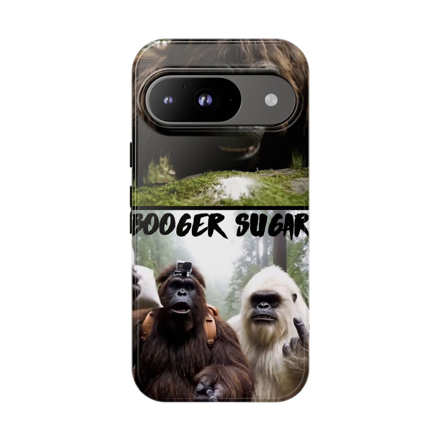 Protect your phone with pure cryptid chaos. Bigfoot and Yeti talkin’ booger sugar in full feral fashion. Weird? Yes. Iconic? Absolutely. 🦶❄️💨 #StayMythical