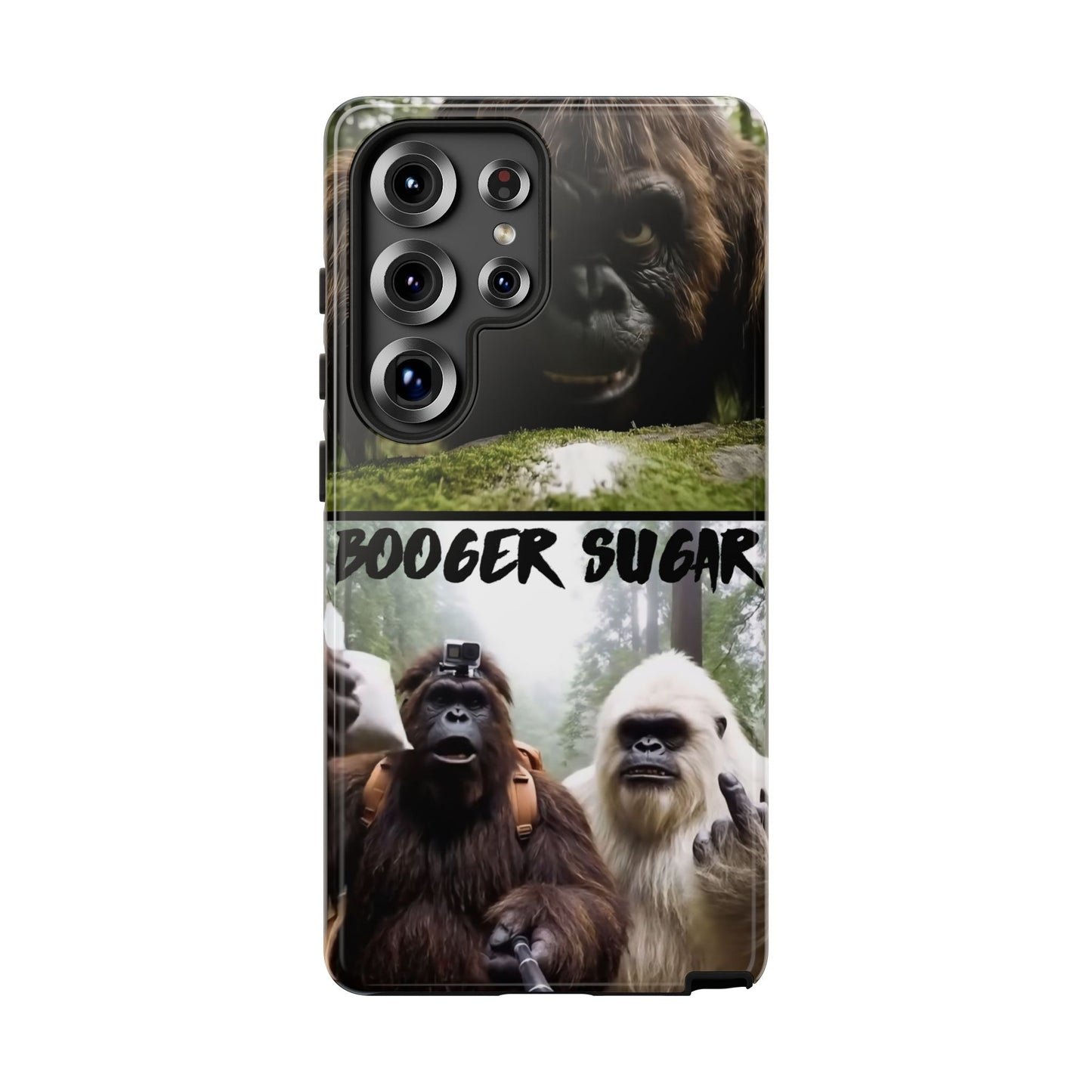 Protect your phone with pure cryptid chaos. Bigfoot and Yeti talkin’ booger sugar in full feral fashion. Weird? Yes. Iconic? Absolutely. 🦶❄️💨 #StayMythical