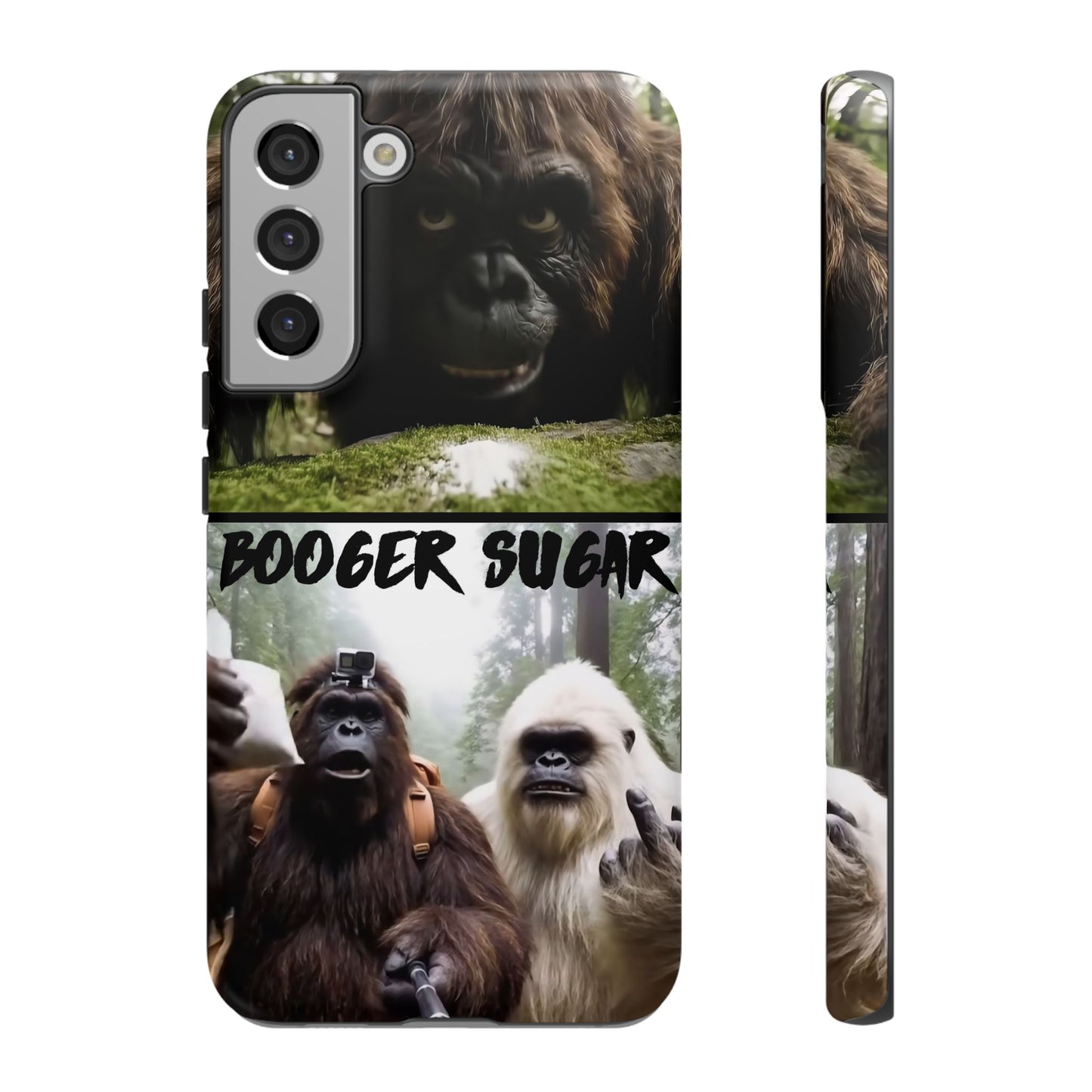 Protect your phone with pure cryptid chaos. Bigfoot and Yeti talkin’ booger sugar in full feral fashion. Weird? Yes. Iconic? Absolutely. 🦶❄️💨 #StayMythical