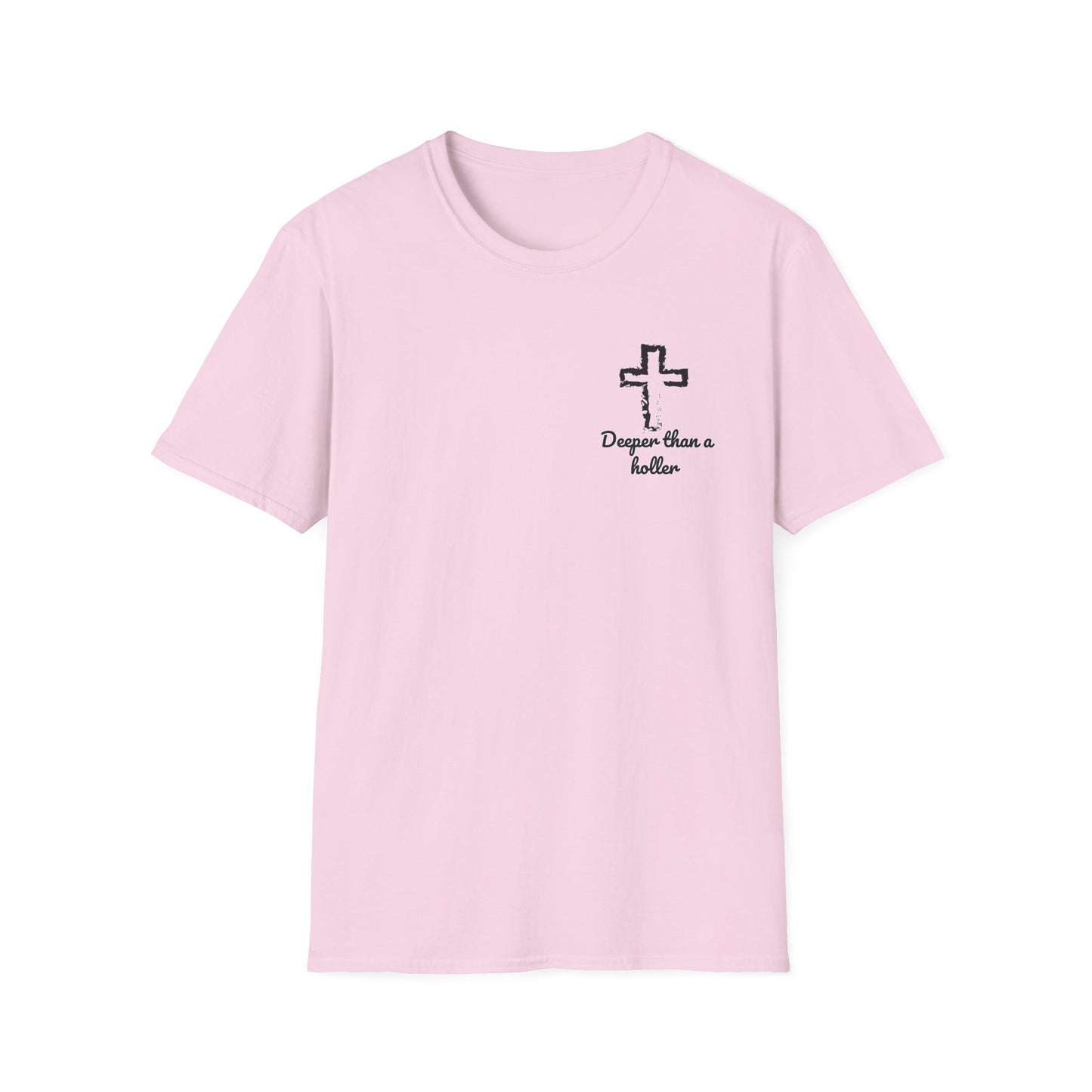 God’s Grace Runs Deeper Than Any Holler Christian Country Shirt – Faith Shirt with Mountain & Cross Back Design