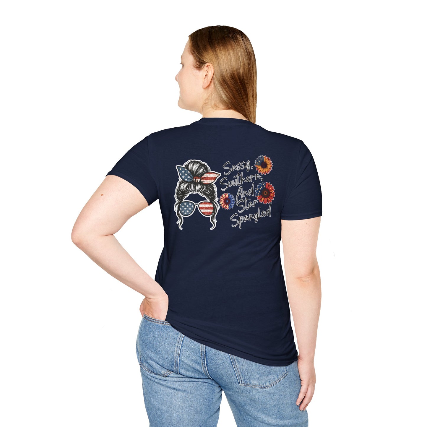 Bold, proud, and full of Southern sass. This “Sassy, Southern, and Star Spangled” tee is perfect for fireworks, front porches, and raising a little patriotic hell.