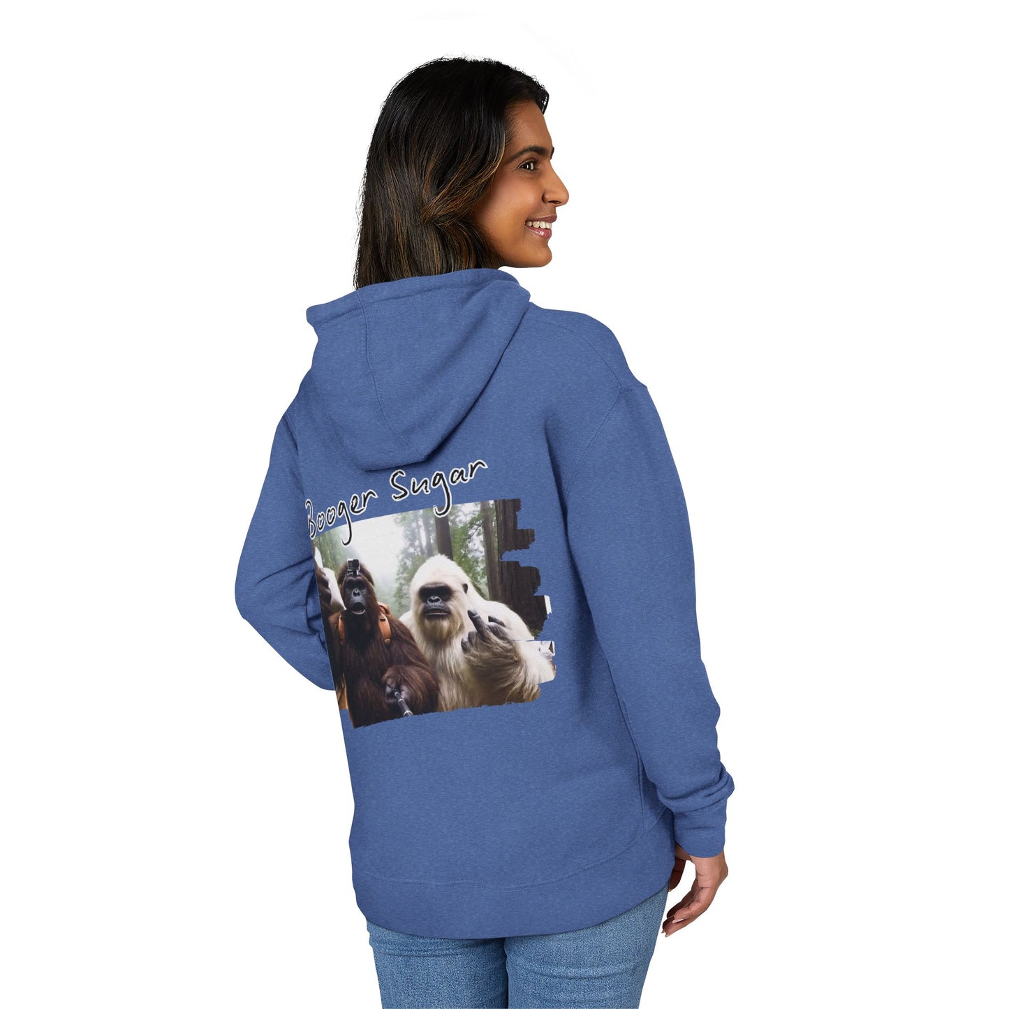 Bigfoot and Yeti talkin’ booger sugar like it’s forest gossip. This hoodie’s chaotic, cozy, and built for cryptid-core legends. Wear it loud—mythical ain’t even the half of it.
