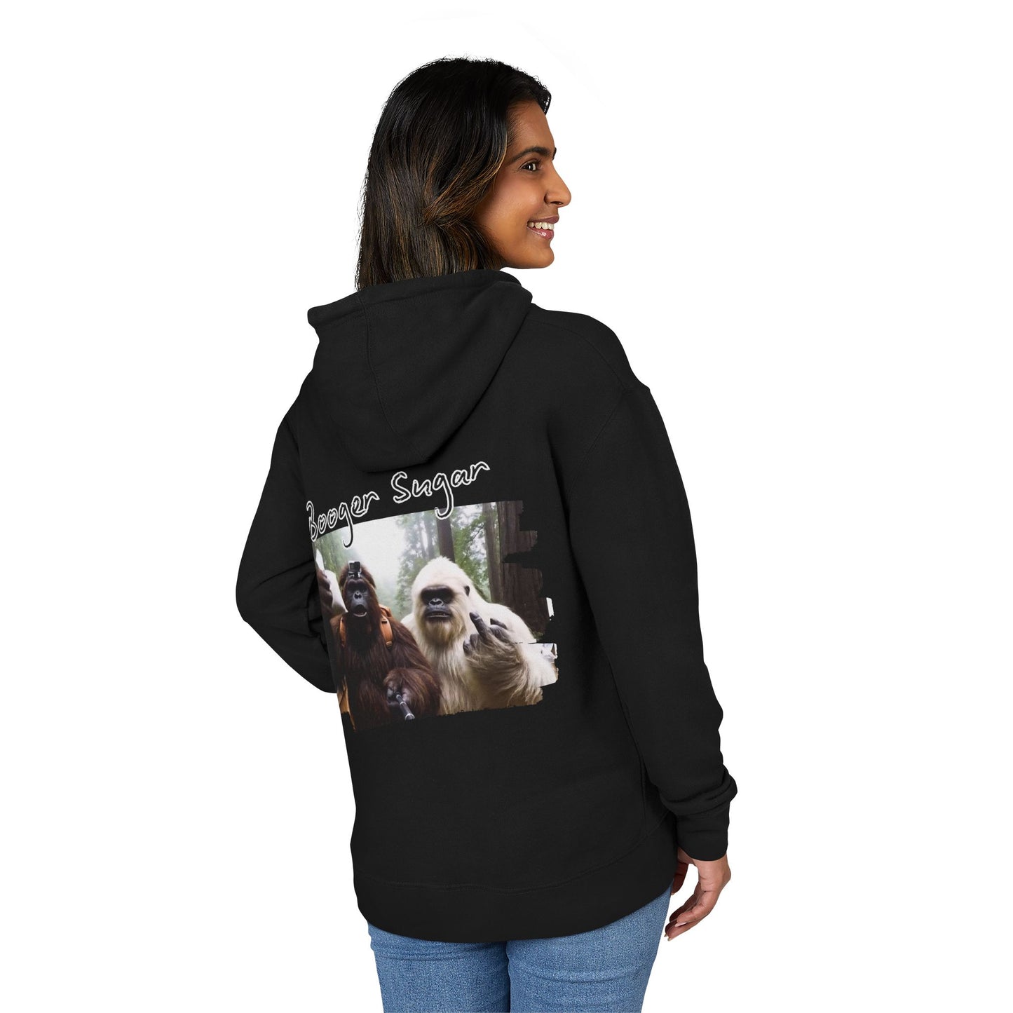 Bigfoot and Yeti talkin’ booger sugar like it’s forest gossip. This hoodie’s chaotic, cozy, and built for cryptid-core legends. Wear it loud—mythical ain’t even the half of it.