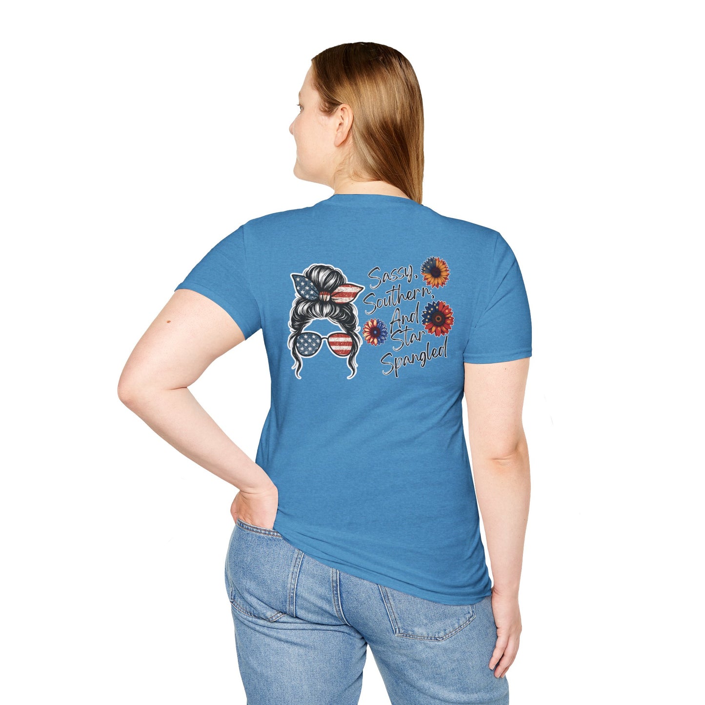 Bold, proud, and full of Southern sass. This “Sassy, Southern, and Star Spangled” tee is perfect for fireworks, front porches, and raising a little patriotic hell.