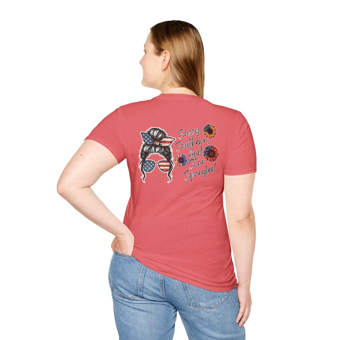 Bold, proud, and full of Southern sass. This “Sassy, Southern, and Star Spangled” tee is perfect for fireworks, front porches, and raising a little patriotic hell.