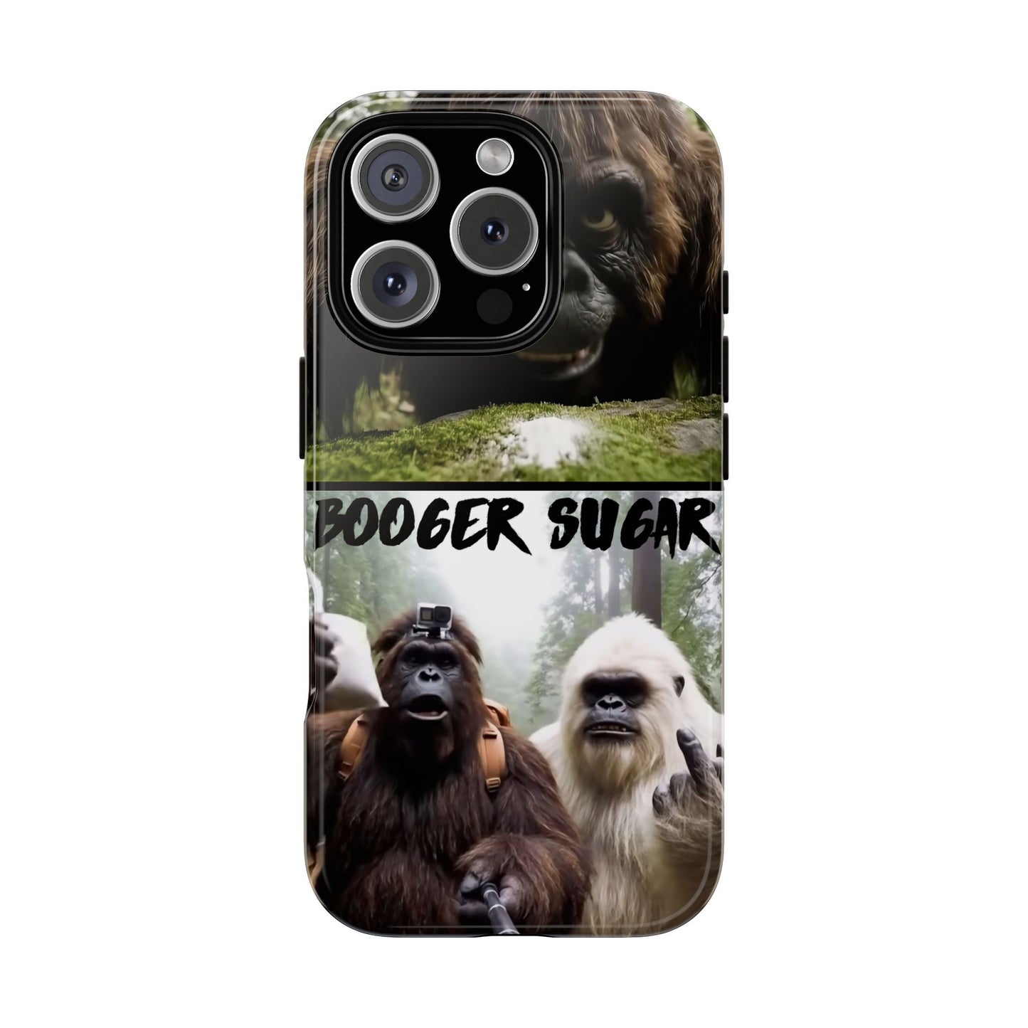 Protect your phone with pure cryptid chaos. Bigfoot and Yeti talkin’ booger sugar in full feral fashion. Weird? Yes. Iconic? Absolutely. 🦶❄️💨 #StayMythical