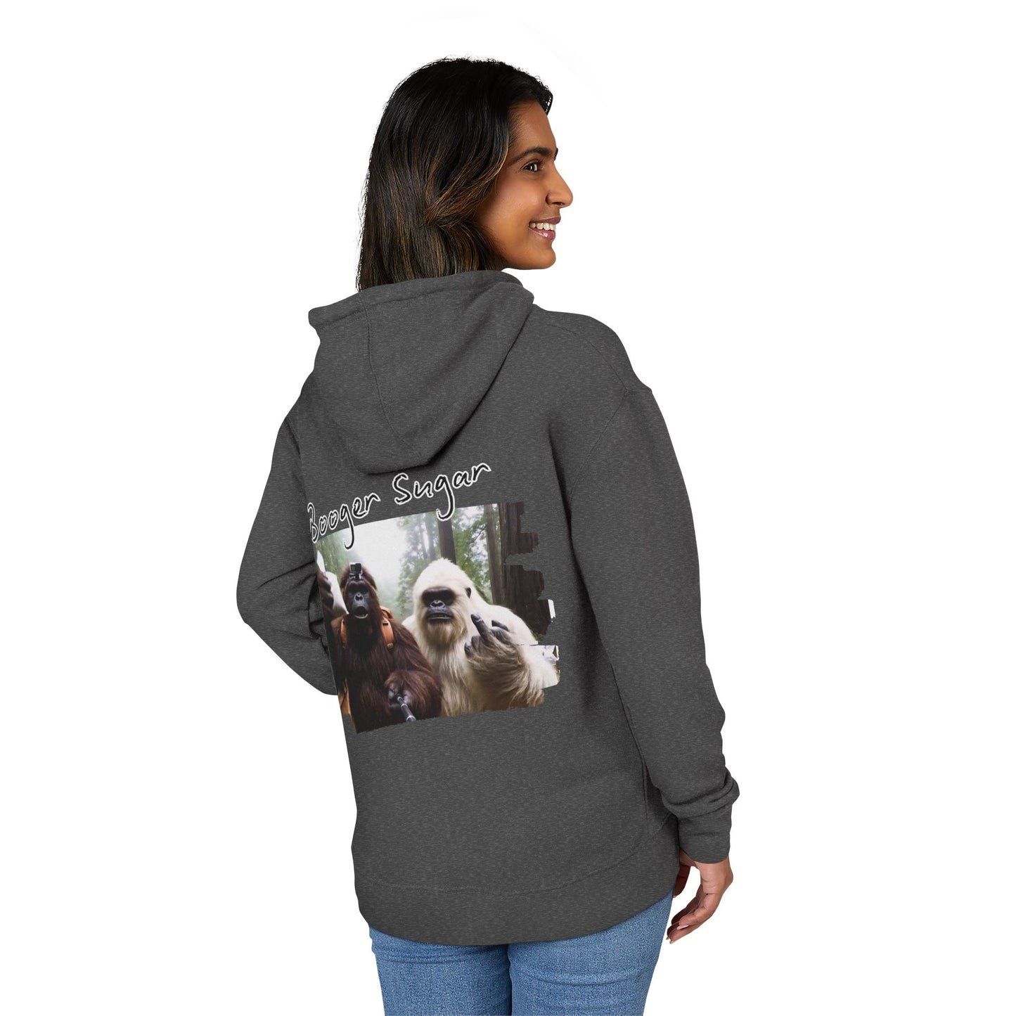 Bigfoot and Yeti talkin’ booger sugar like it’s forest gossip. This hoodie’s chaotic, cozy, and built for cryptid-core legends. Wear it loud—mythical ain’t even the half of it.