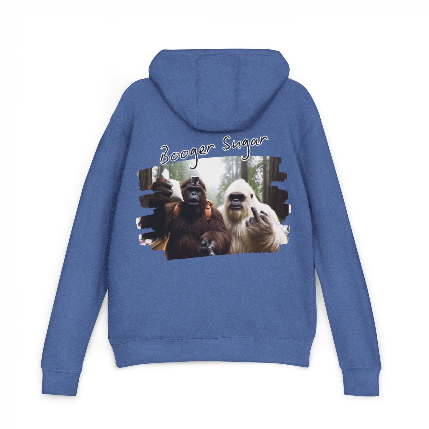 Bigfoot and Yeti talkin’ booger sugar like it’s forest gossip. This hoodie’s chaotic, cozy, and built for cryptid-core legends. Wear it loud—mythical ain’t even the half of it.