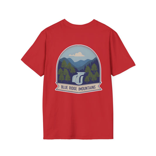 Blue Ridge Waterfall Poster Tee | Country Mountain Escape Shirt