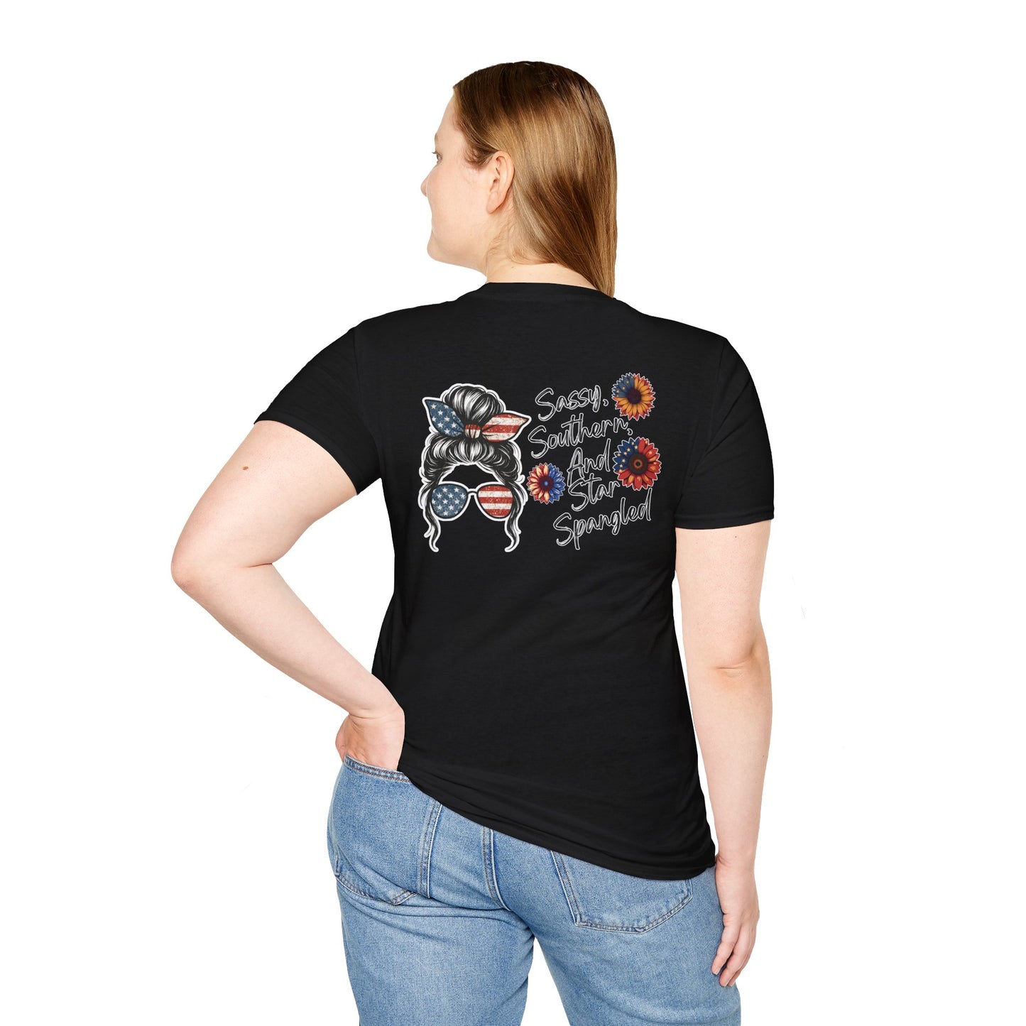Bold, proud, and full of Southern sass. This “Sassy, Southern, and Star Spangled” tee is perfect for fireworks, front porches, and raising a little patriotic hell.