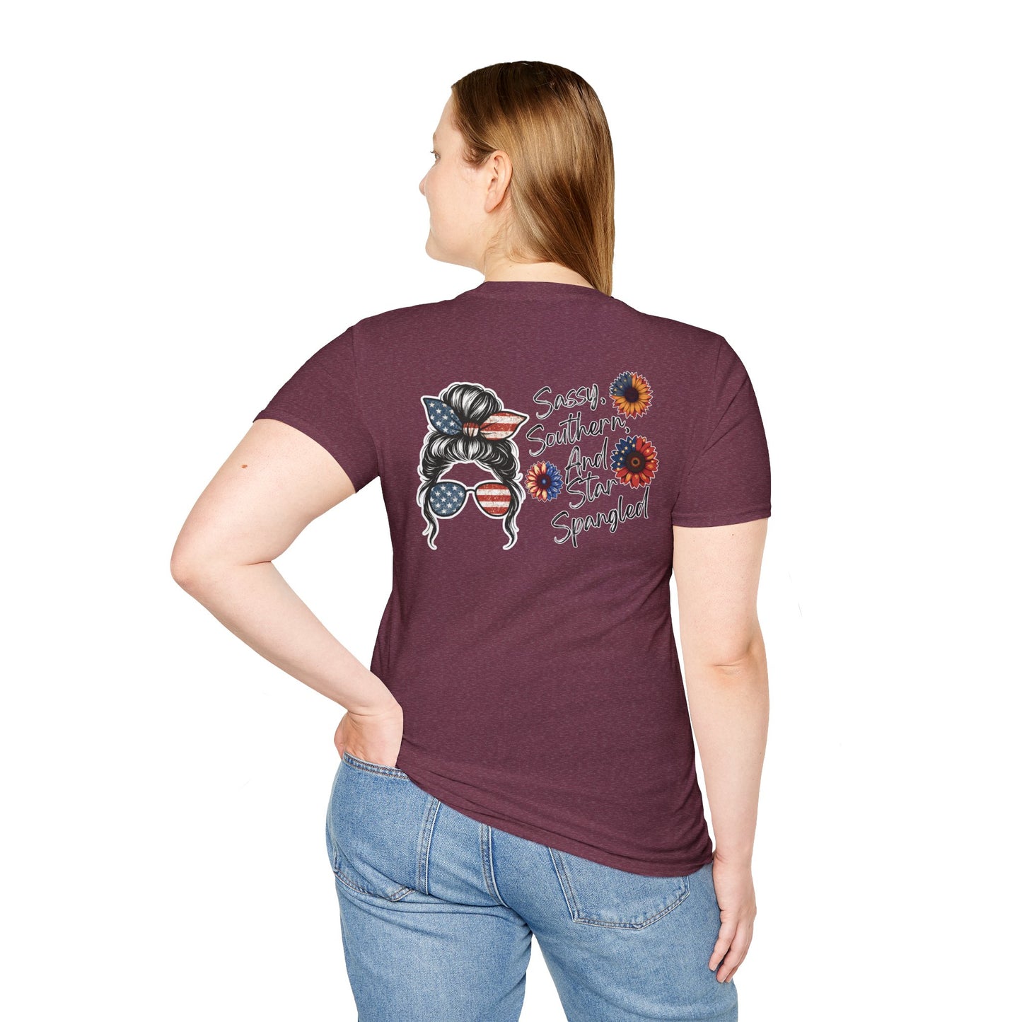 Bold, proud, and full of Southern sass. This “Sassy, Southern, and Star Spangled” tee is perfect for fireworks, front porches, and raising a little patriotic hell.