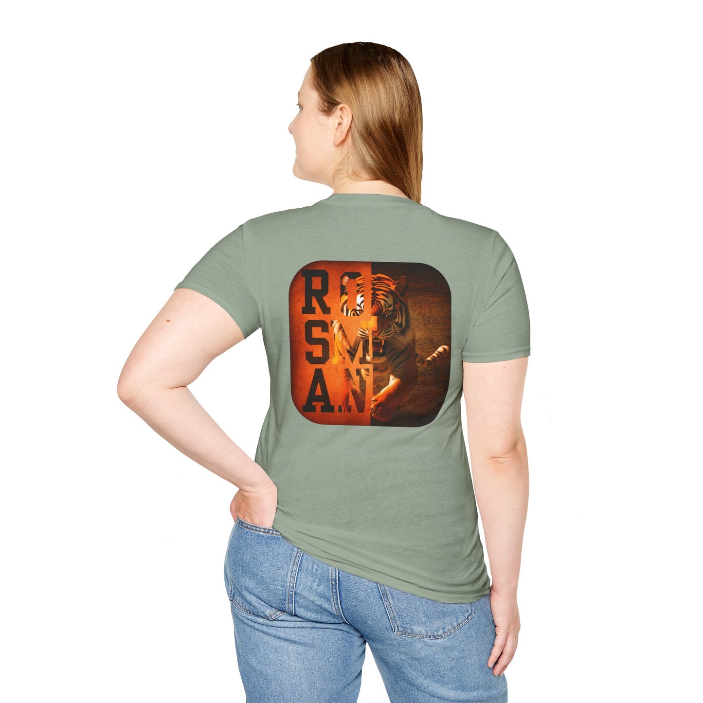 Rosman Tigers Faith & Pride Tee – Cross & Paw Front | Bold Tiger Back Design