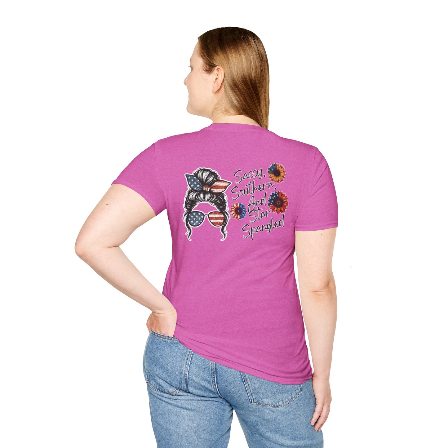 Bold, proud, and full of Southern sass. This “Sassy, Southern, and Star Spangled” tee is perfect for fireworks, front porches, and raising a little patriotic hell.