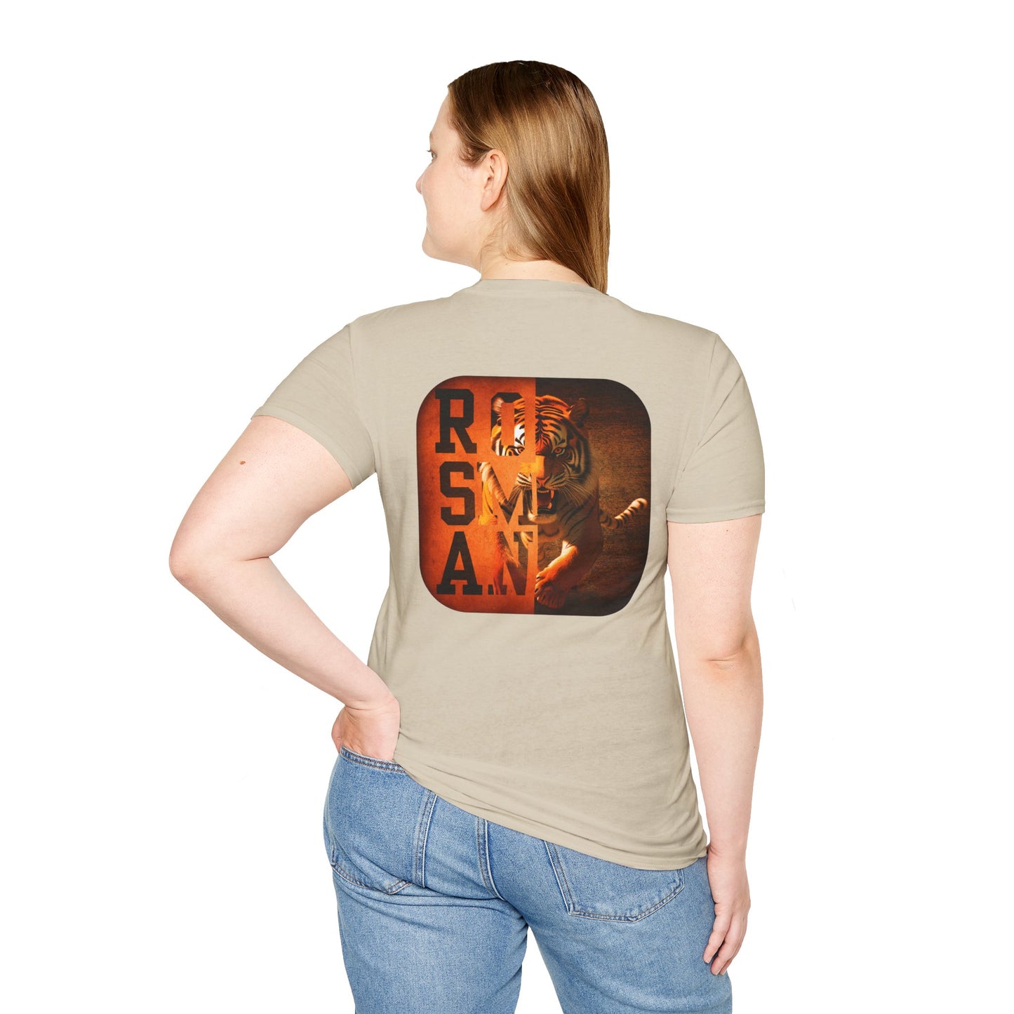 Rosman Tigers Faith & Pride Tee – Cross & Paw Front | Bold Tiger Back Design
