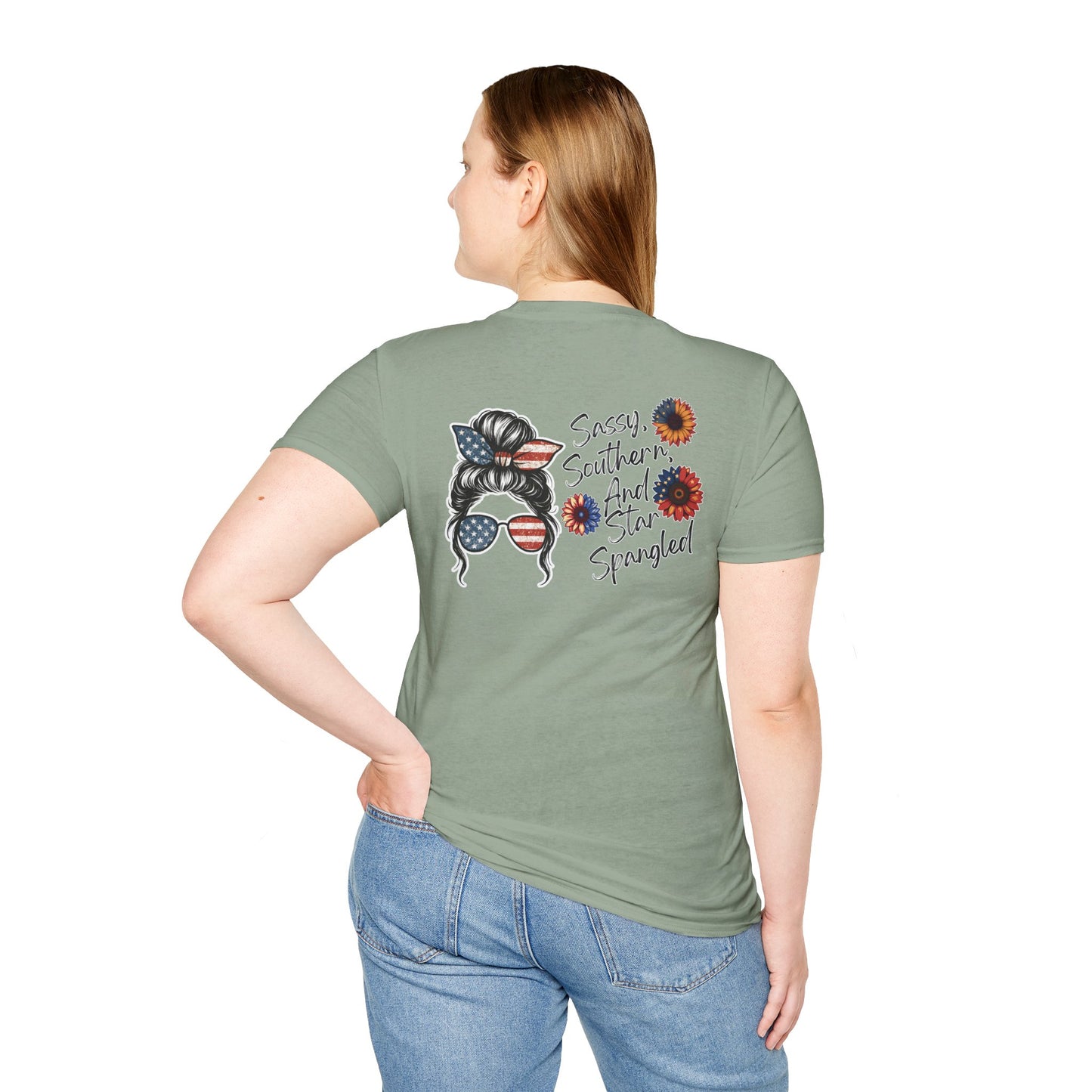 Bold, proud, and full of Southern sass. This “Sassy, Southern, and Star Spangled” tee is perfect for fireworks, front porches, and raising a little patriotic hell.