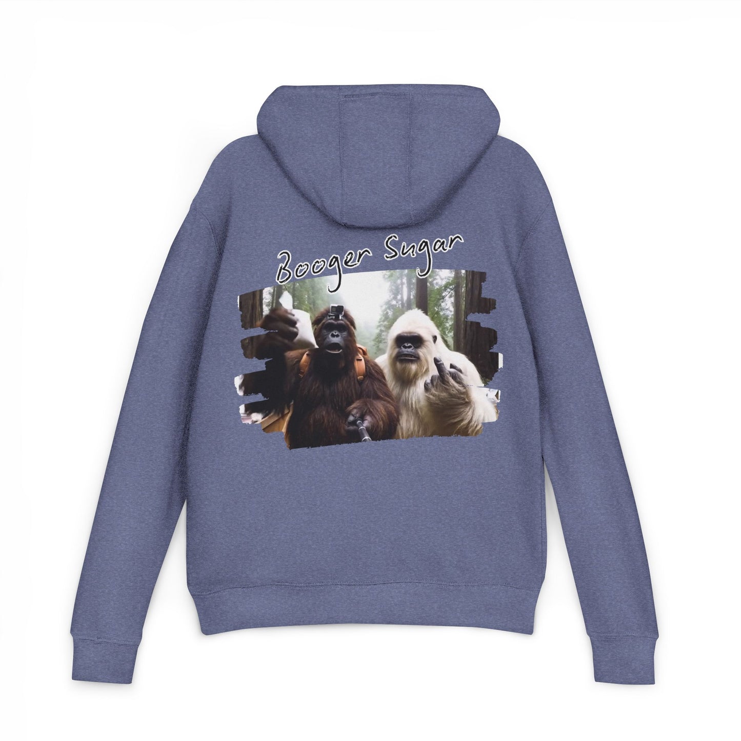 Bigfoot and Yeti talkin’ booger sugar like it’s forest gossip. This hoodie’s chaotic, cozy, and built for cryptid-core legends. Wear it loud—mythical ain’t even the half of it.
