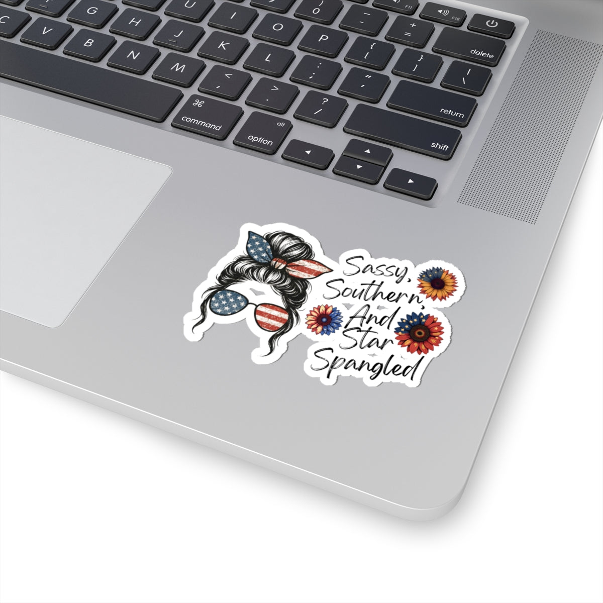 Add some attitude with this “Sassy, Southern, and Star Spangled” sticker! Bold, patriotic, and full of charm—perfect for water bottles, laptops, or wherever you show off your style.