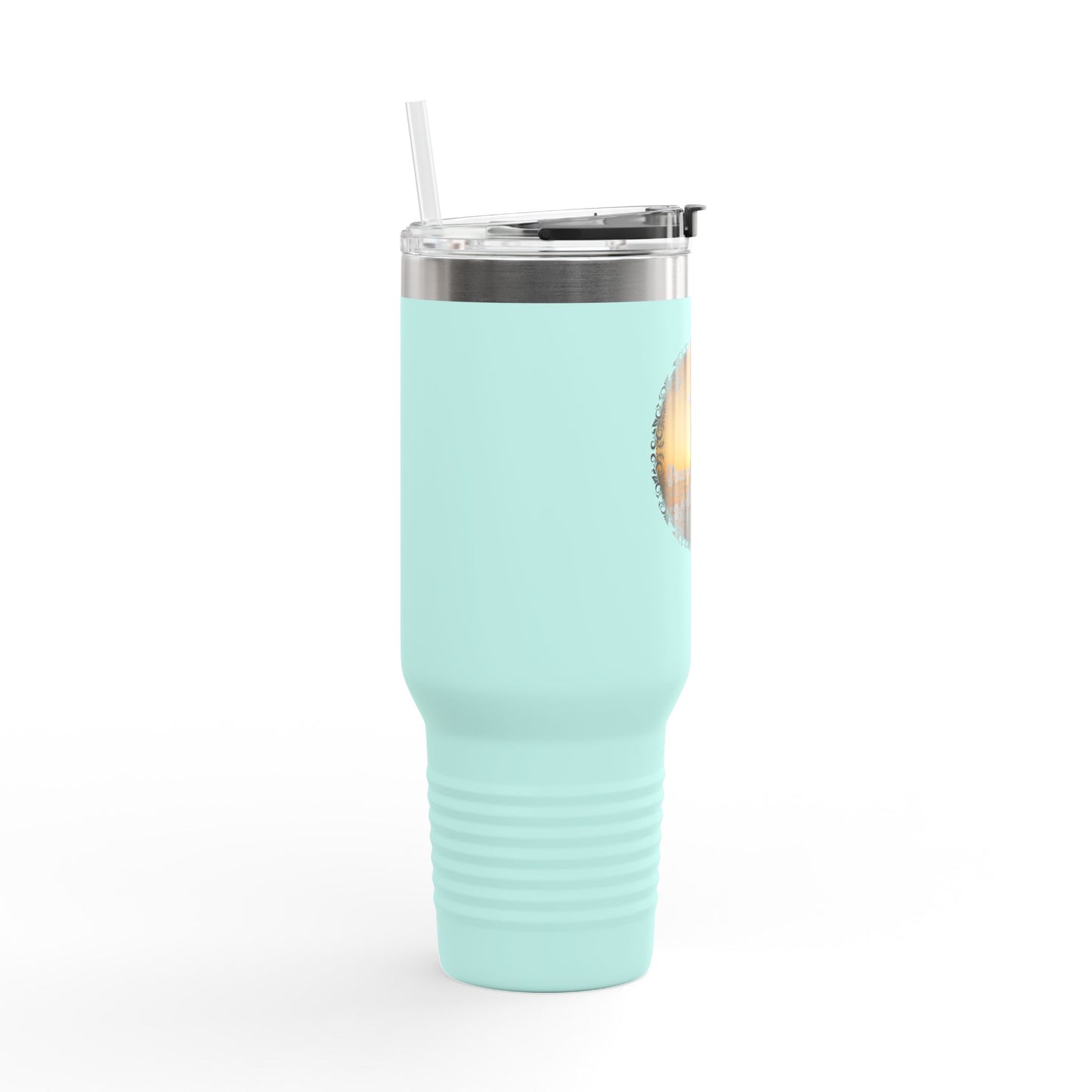 Grace Got Me Walking | 40oz Insulated Christian Travel Mug | Cross + Sun Design | 7 Colors
