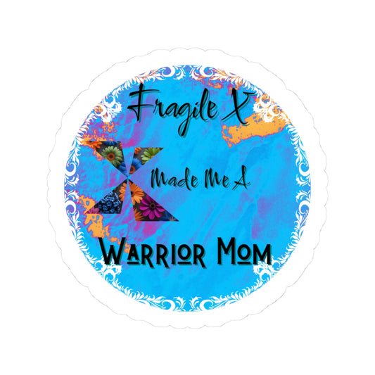 Proudly display your strength with this “Fragile X Made Me a Warrior Mom” sticker. Durable, bold, and full of heart—just like you. Perfect for laptops, water bottles, or notebooks.