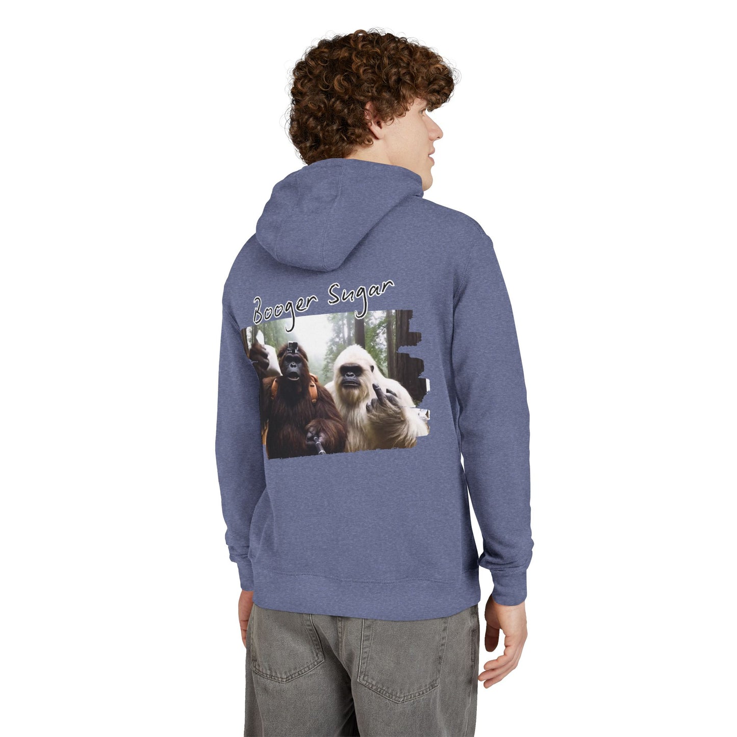 Bigfoot and Yeti talkin’ booger sugar like it’s forest gossip. This hoodie’s chaotic, cozy, and built for cryptid-core legends. Wear it loud—mythical ain’t even the half of it.