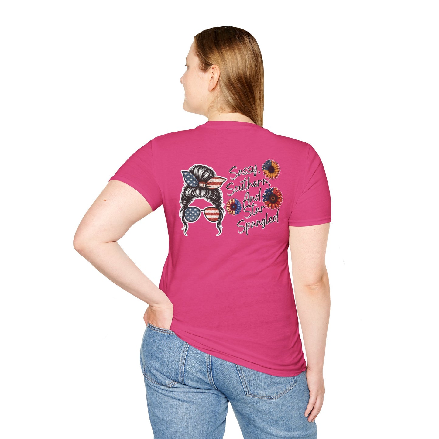 Bold, proud, and full of Southern sass. This “Sassy, Southern, and Star Spangled” tee is perfect for fireworks, front porches, and raising a little patriotic hell.