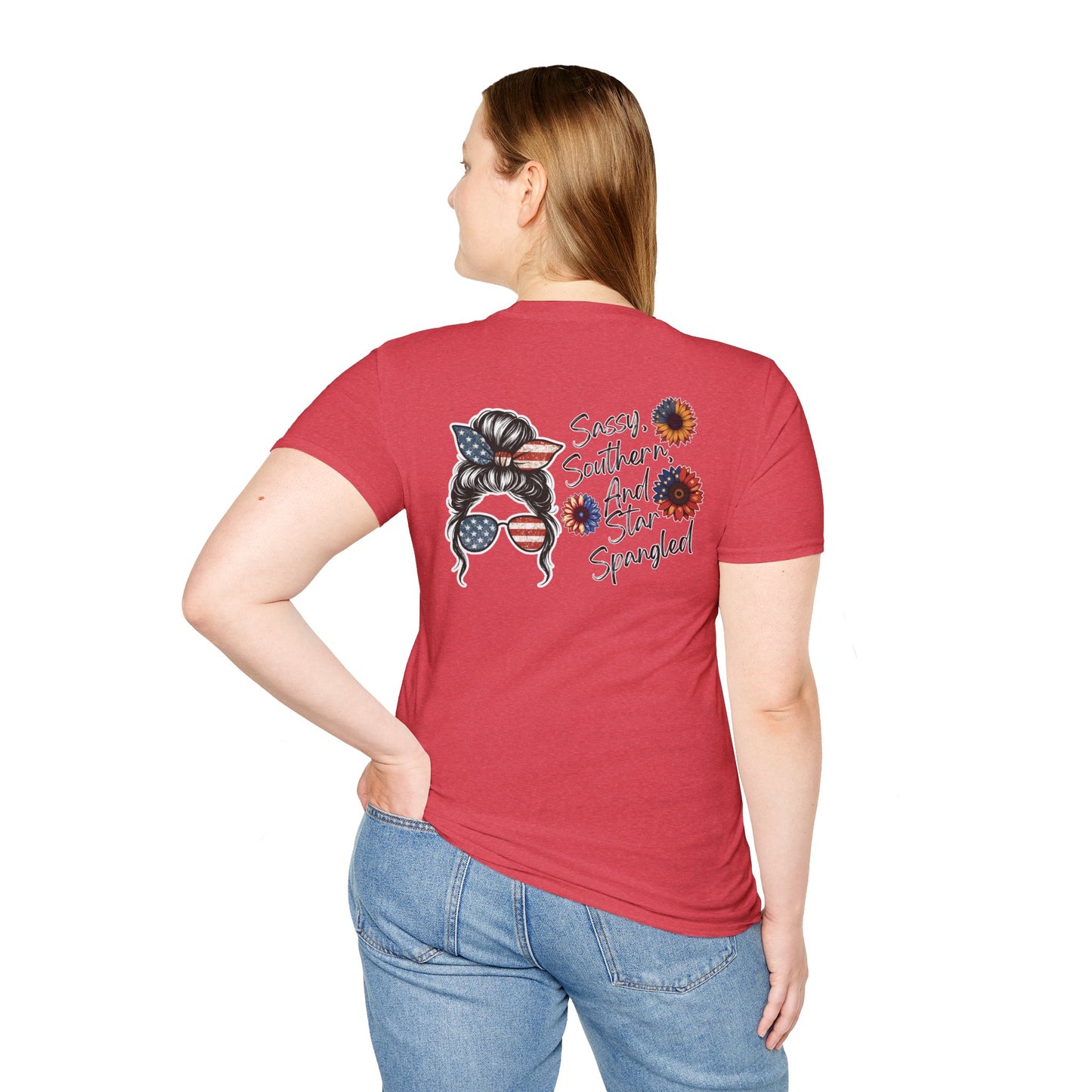 Bold, proud, and full of Southern sass. This “Sassy, Southern, and Star Spangled” tee is perfect for fireworks, front porches, and raising a little patriotic hell.