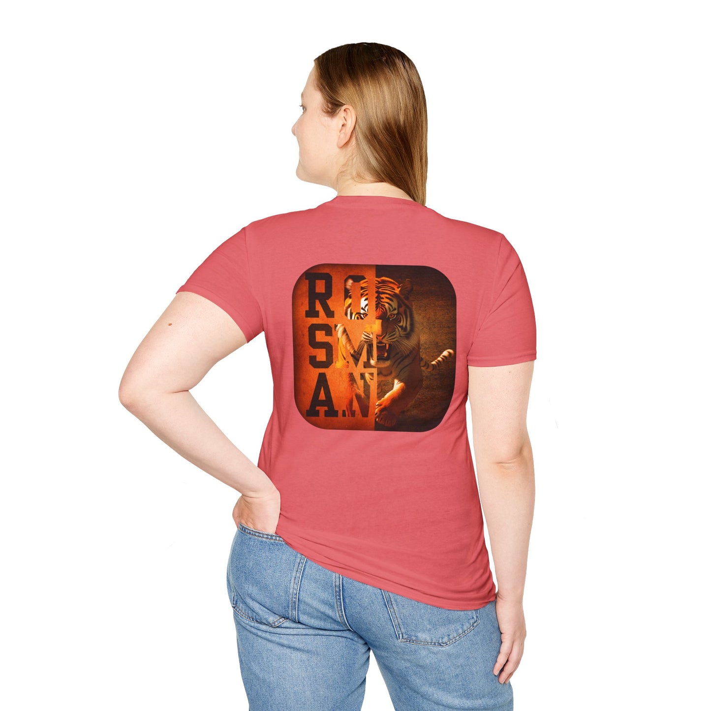 Rosman Tigers Faith & Pride Tee – Cross & Paw Front | Bold Tiger Back Design