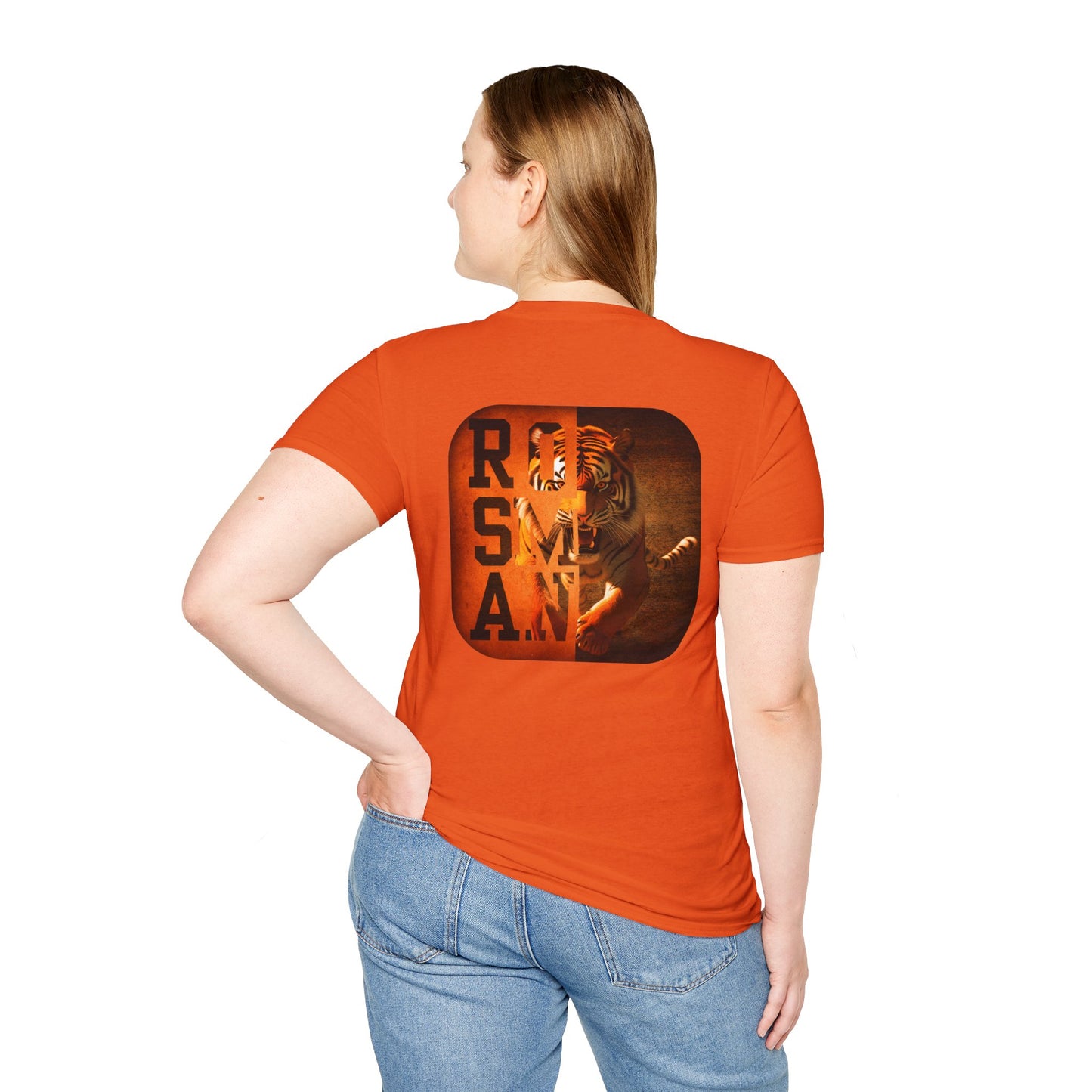 Rosman Tigers Faith & Pride Tee – Cross & Paw Front | Bold Tiger Back Design