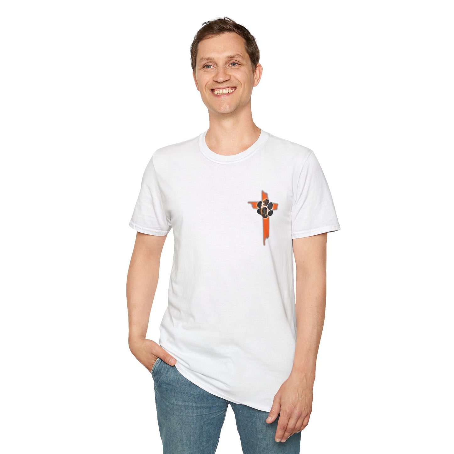 Rosman Tigers Faith & Pride Tee – Cross & Paw Front | Bold Tiger Back Design