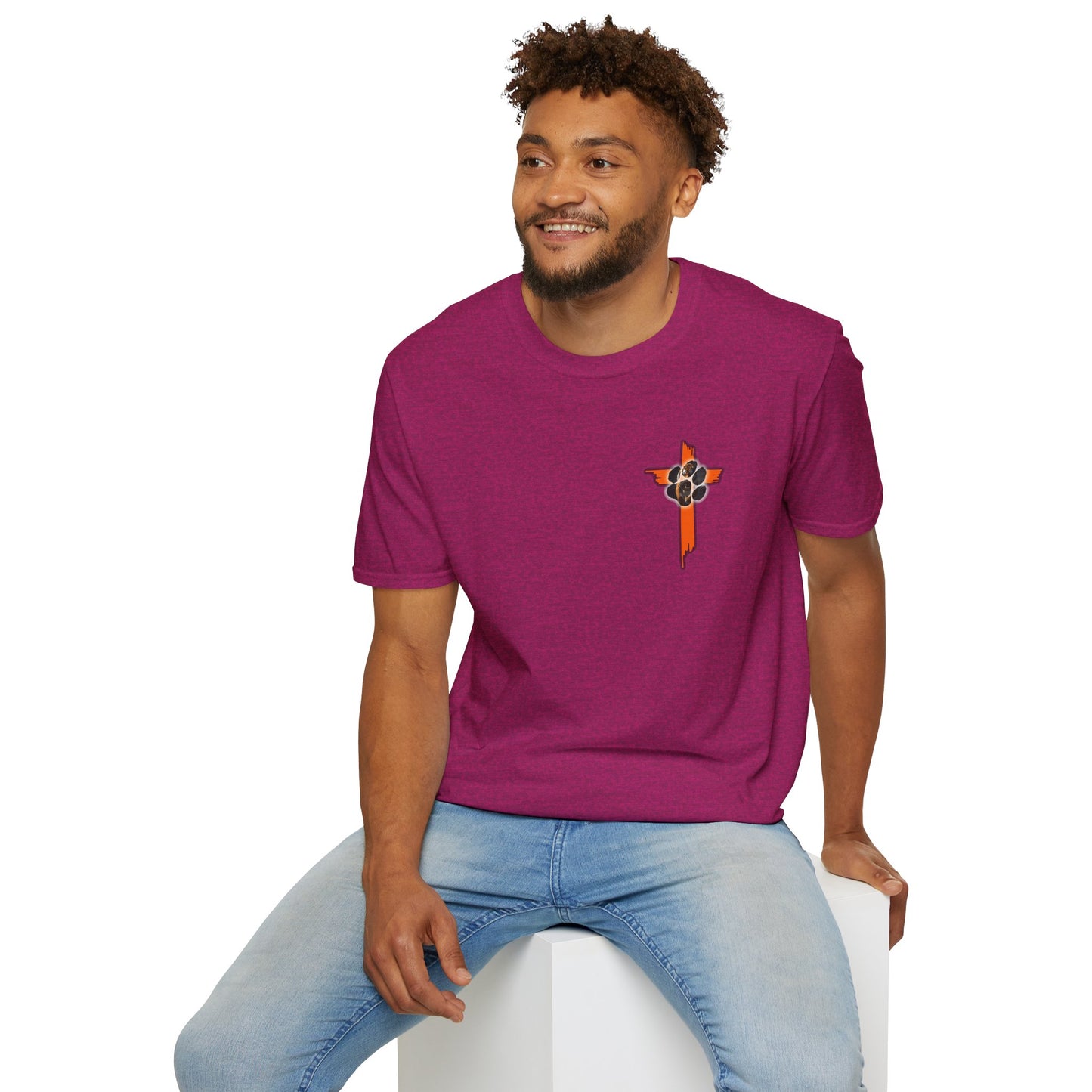 Rosman Tigers Faith & Pride Tee – Cross & Paw Front | Bold Tiger Back Design