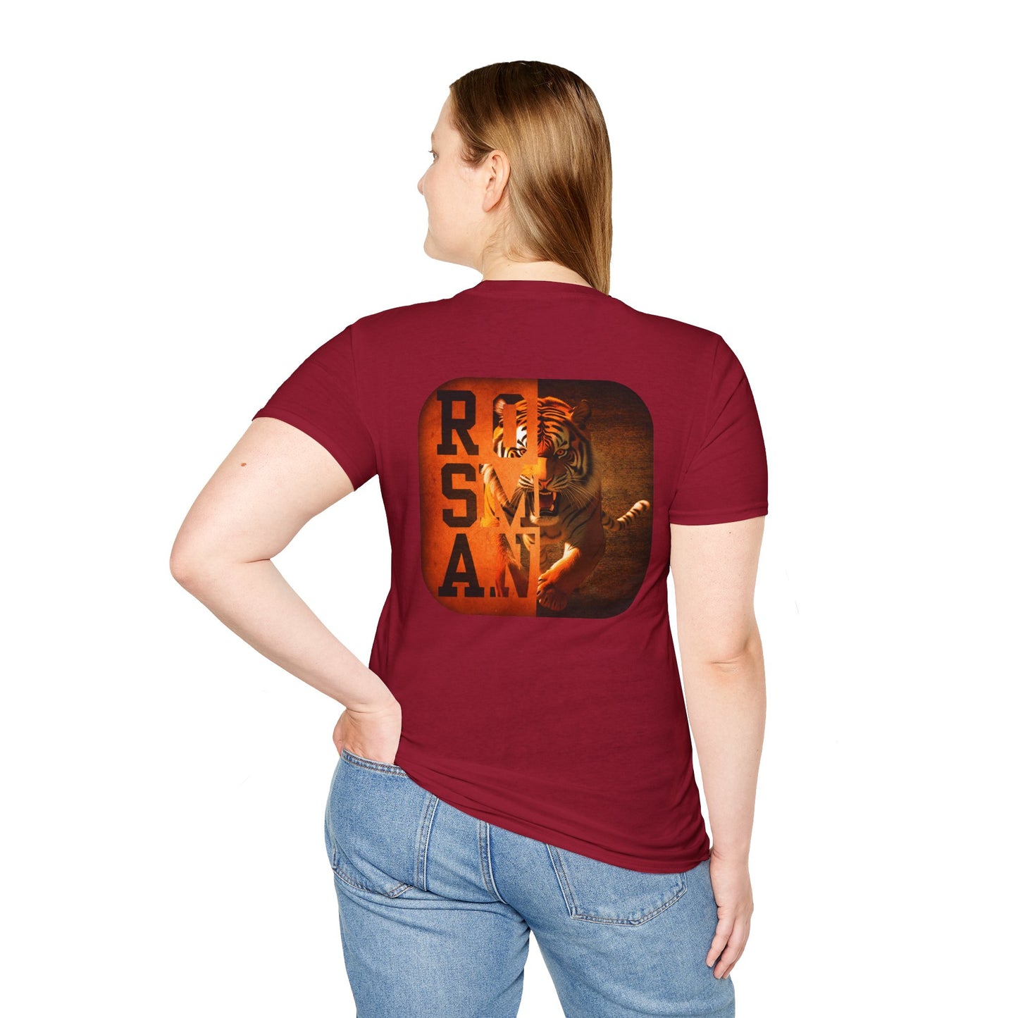 Rosman Tigers Faith & Pride Tee – Cross & Paw Front | Bold Tiger Back Design