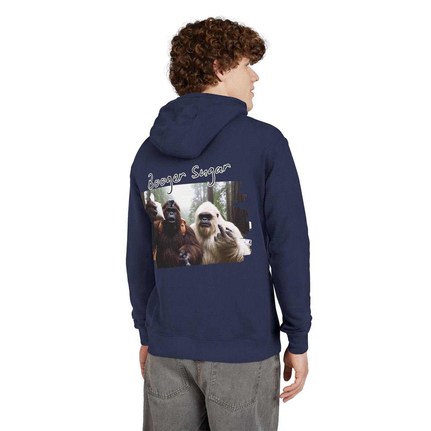 Bigfoot and Yeti talkin’ booger sugar like it’s forest gossip. This hoodie’s chaotic, cozy, and built for cryptid-core legends. Wear it loud—mythical ain’t even the half of it.