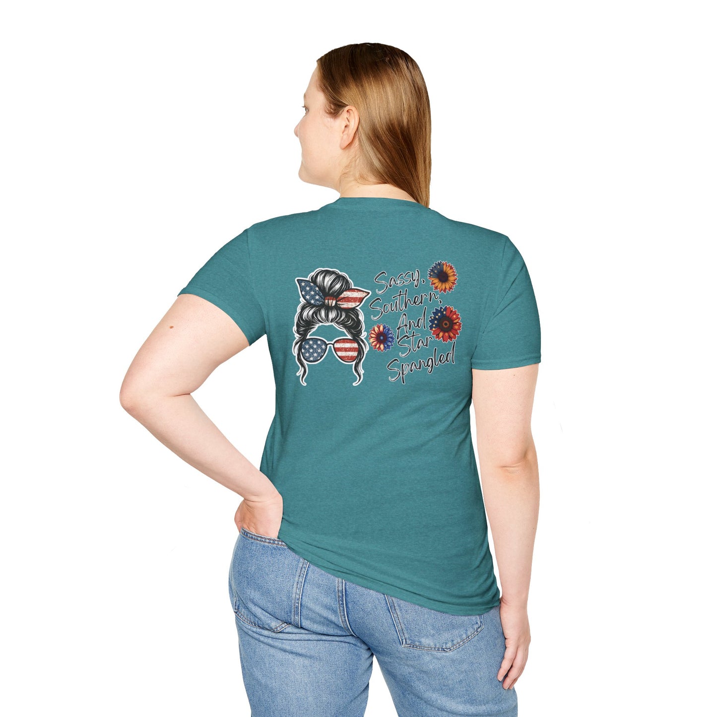 Bold, proud, and full of Southern sass. This “Sassy, Southern, and Star Spangled” tee is perfect for fireworks, front porches, and raising a little patriotic hell.
