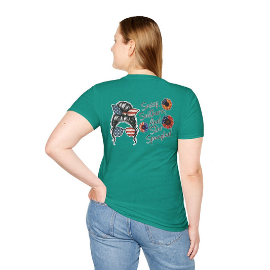 Bold, proud, and full of Southern sass. This “Sassy, Southern, and Star Spangled” tee is perfect for fireworks, front porches, and raising a little patriotic hell.