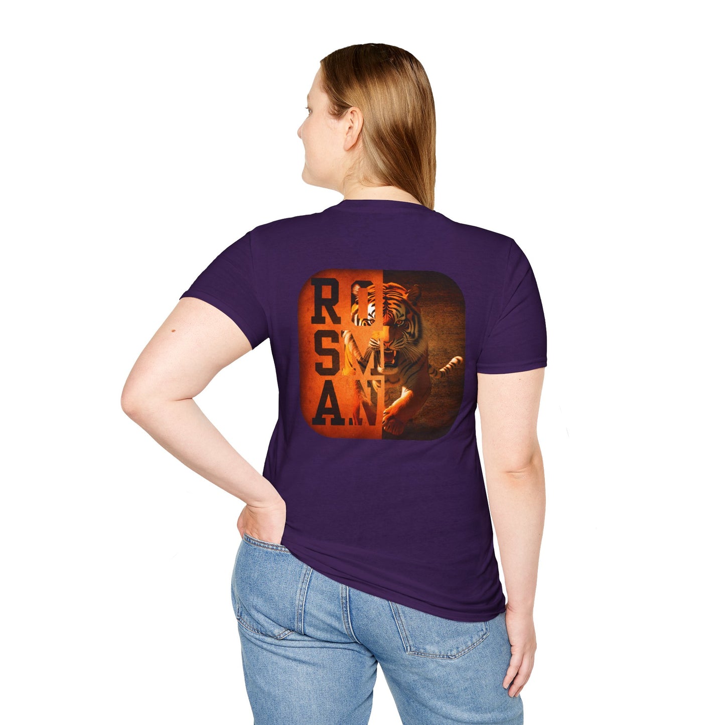 Rosman Tigers Faith & Pride Tee – Cross & Paw Front | Bold Tiger Back Design